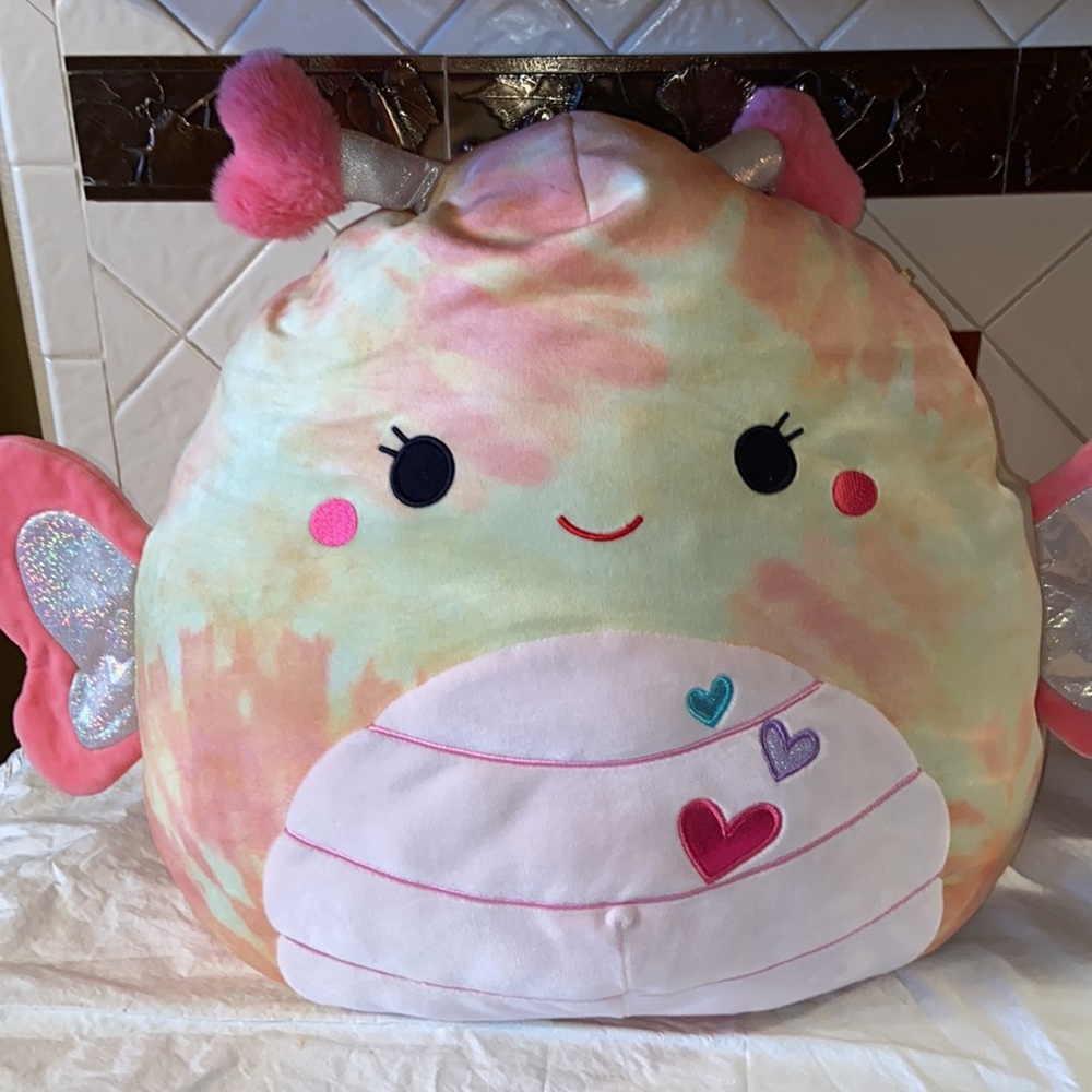 Like new Squishmallow Balia the Butterfly 16" UltraSoft Valentine's Day Plush - Picture 5 of 8